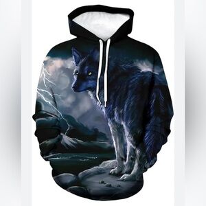 Novelty Wolf Graphic Hoodies Cool hoodies Sweatshirt Pullover